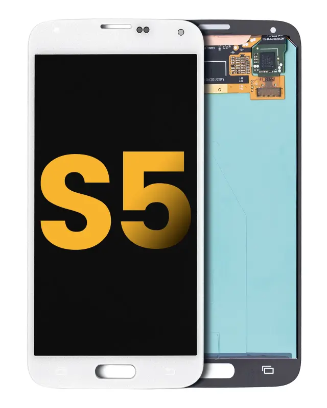 Écran OLED sans châssis pour Samsung Galaxy S5 (reconditionné, blanc)