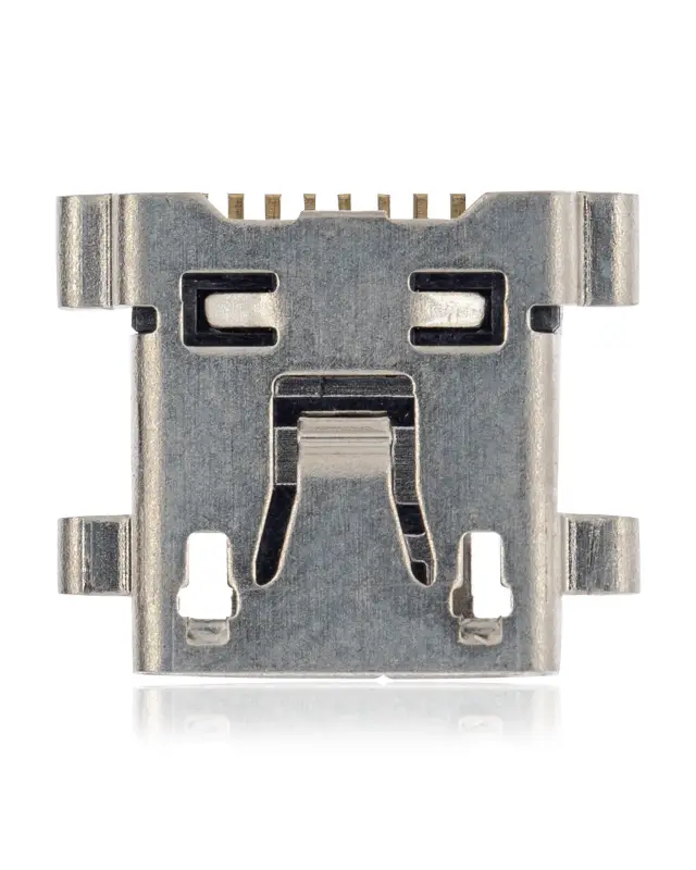 Connecteur de charge à souder — format Micro B, 11 broches, 4 points de fixation (C225)