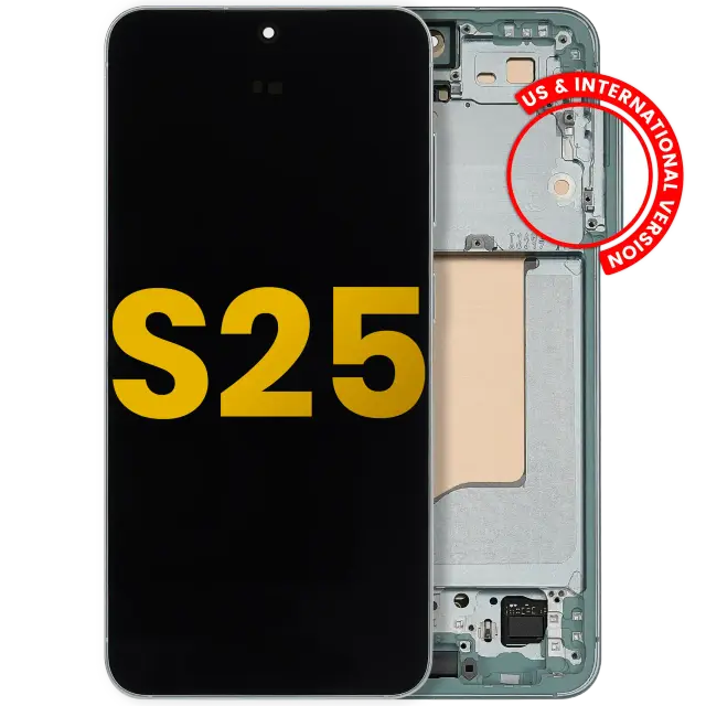 Écran OLED avec châssis pour Samsung Galaxy S25 5G (version US & internationale, reconditionné, Mint)