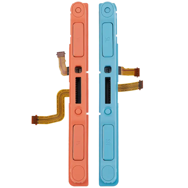 Pièce console de jeu pour Nintendo Switch 2 (Blue / Orange) — Plastic Rail (droit+gauche) avec Joy Con Controller