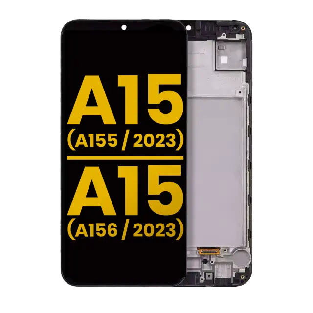 Écran OLED avec châssis pour Samsung Galaxy A15 4G (A155 / 2023) / A15 5G (A156 / 2023) (reconditionné, toutes couleurs)