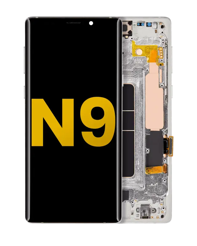 Écran OLED avec châssis pour Samsung Galaxy Note 9 (reconditionné, Cloud Silver)