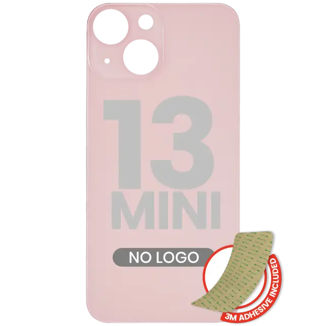Vitre arrière pour Apple iPhone 13 Mini (No Logo / Large Camera Hole, rose)