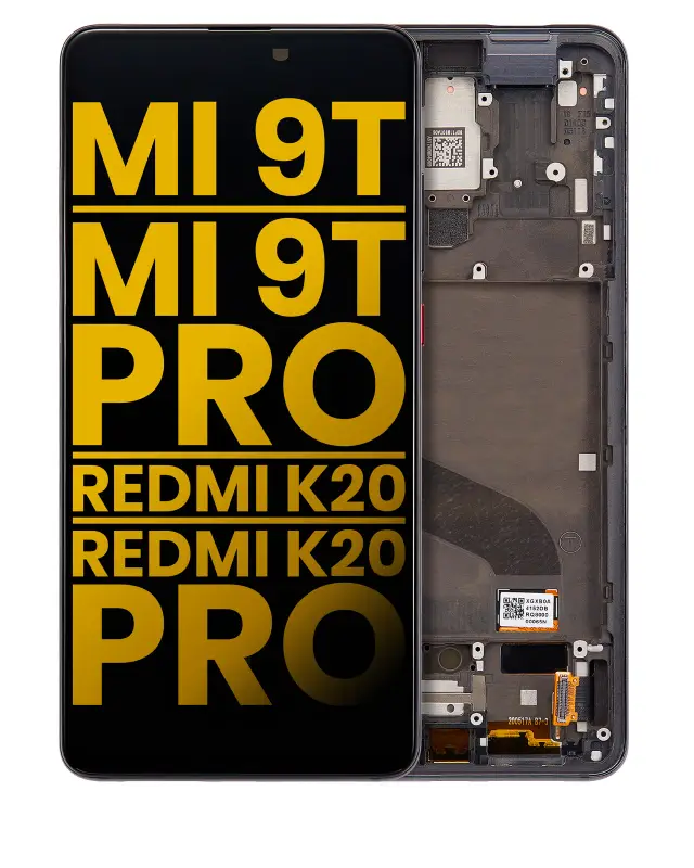 Écran OLED avec châssis pour Xiaomi Mi 9T / 9T Pro / K20 / K20 Pro (reconditionné, Carbon Black)