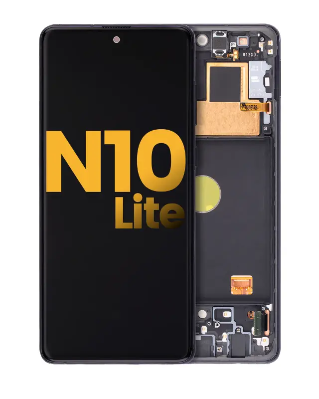 Écran OLED avec châssis pour Samsung Galaxy Note 10 Lite (reconditionné, Aura Black)