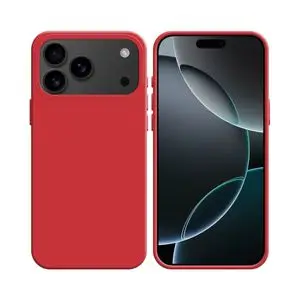 Coque Silicone Compatible pour Apple iPhone 17 Pro Max (#14) Rouge