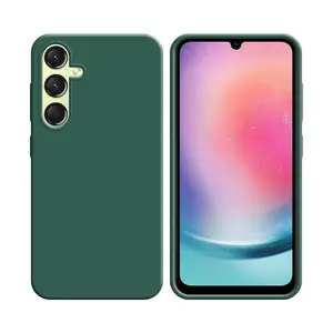 Coque Silicone Compatible pour Samsung Galaxy A24 4G A245 (#22) Vert Foncé