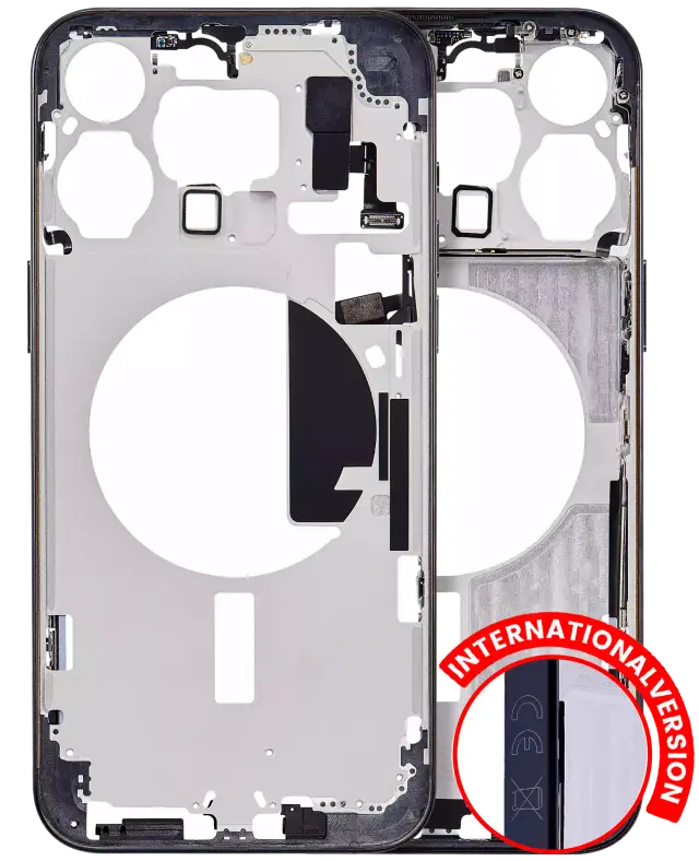 Châssis pour Apple iPhone 15 Pro Max (version EU, compatible premium, Blue Titanium)