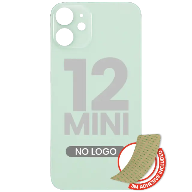 Vitre arrière pour Apple iPhone 12 Mini (No Logo / Large Camera Hole, vert)
