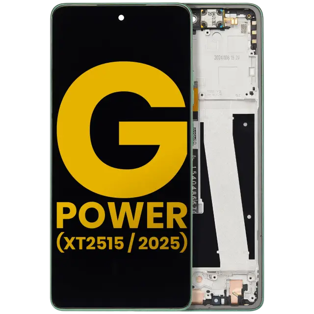 Écran LCD avec châssis pour Motorola Moto G Power 5G (XT2515 / 2025) (reconditionné, Leaf Green)