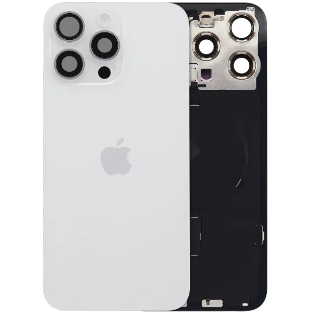 Vitre arrière pour Apple iPhone 15 Pro Max (UK / EU Version, origine, White Titanium)