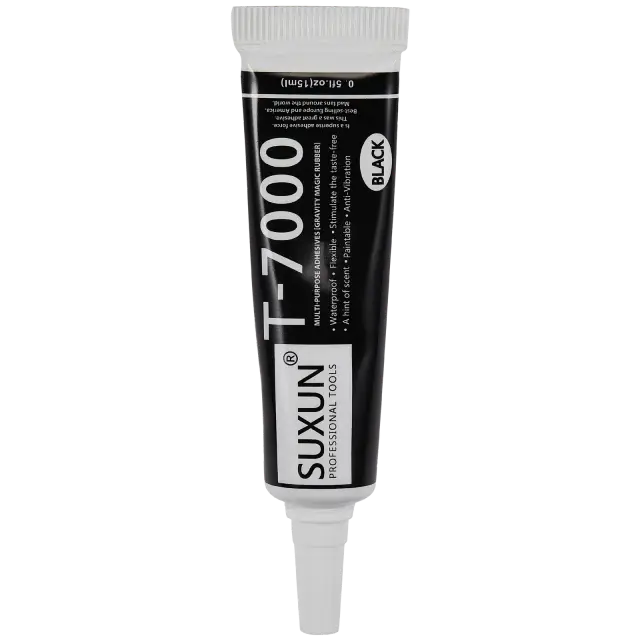 Colle noire multi-usage haute résistance Suxun T7000 (15 ml)