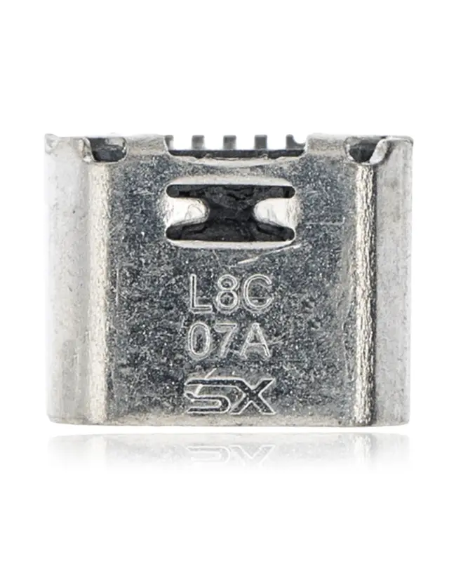 Connecteur de charge à souder — format Micro B, 7 broches, 4 points de fixation (C215)