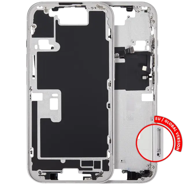 Châssis pour Apple iPhone 16 Pro (version EU, compatible premium, White Titanium)