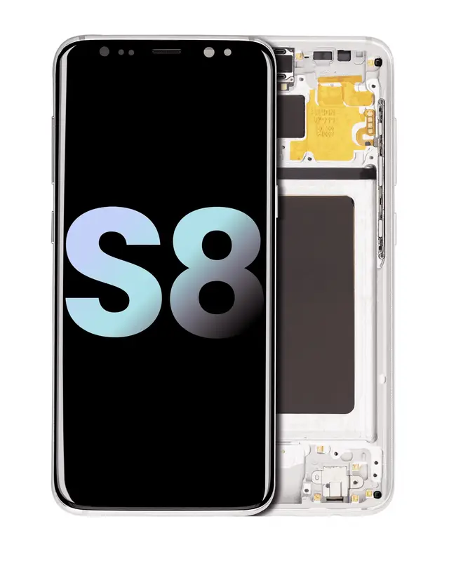 Écran OLED avec châssis pour Samsung Galaxy S8 (pack service origine, Arctic Silver)