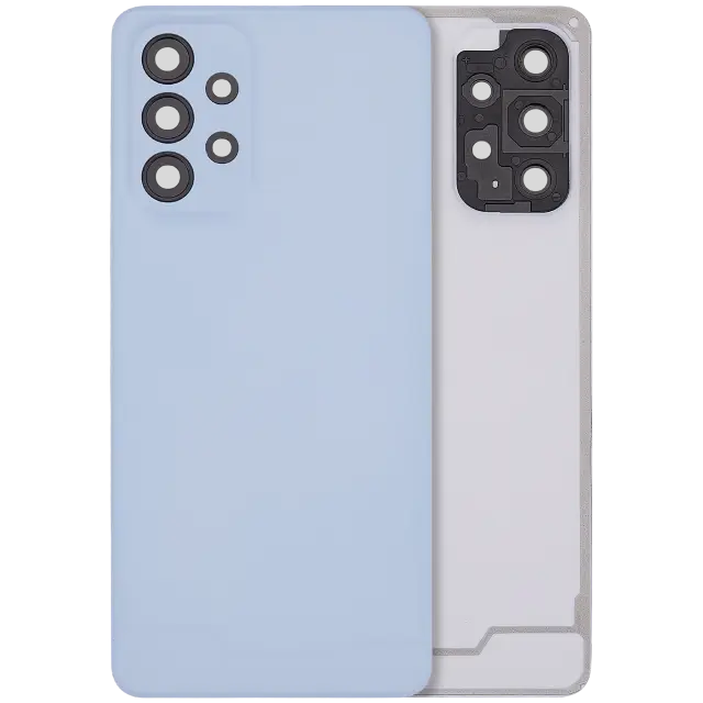 Vitre arrière pour Samsung Galaxy A33 5G (A336 / 2022) (sans logo, compatible premium, bleu)