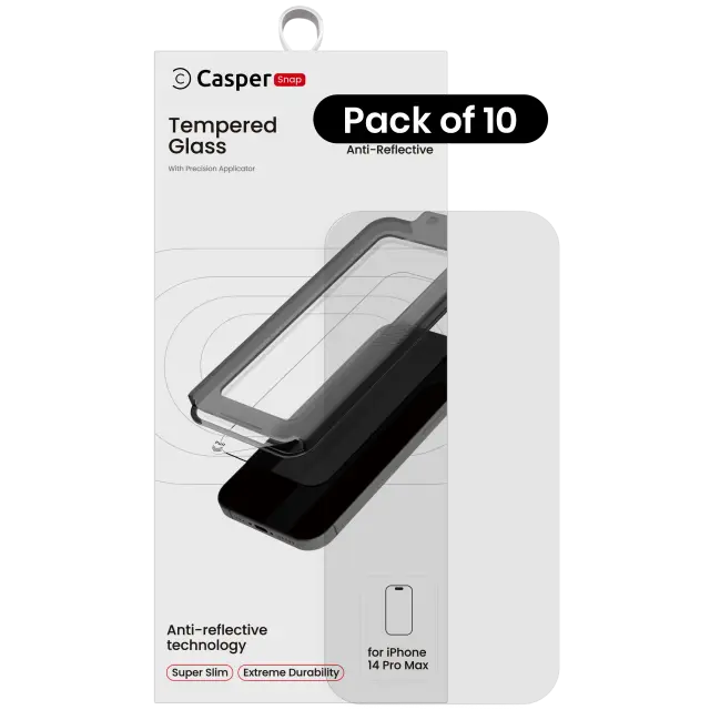 Verre trempé pour Apple iPhone 14 Pro Max (lot de 10, AR Clear)