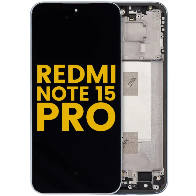 Écran OLED avec châssis pour Xiaomi Redmi Note 15 Pro 5G (reconditionné, Glacier Blue)