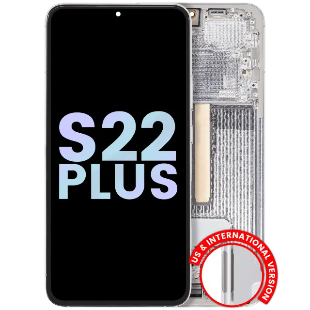 Écran OLED avec châssis pour Samsung Galaxy S22 Plus 5G (pack service origine, blanc)