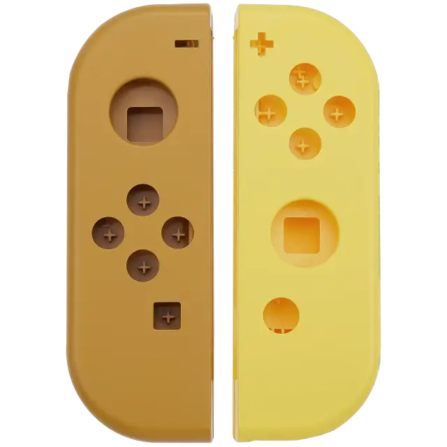 Coque de remplacement pour manette Joy-Con Nintendo Switch (marron / jaune)