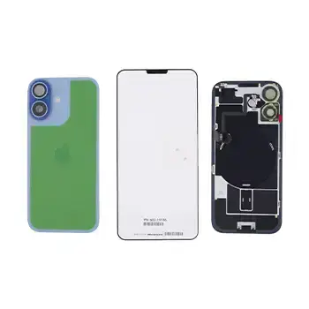 Vitre arrière avec MagSafe, NFC et nappe flash pour Apple iPhone 17 (origine, Mist Blue)