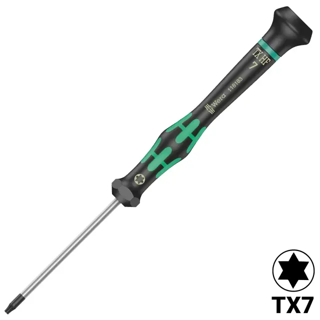 Tournevis Wera Kraftform Micro 2067 Torx HF maintien de vis TX7 × 60 mm