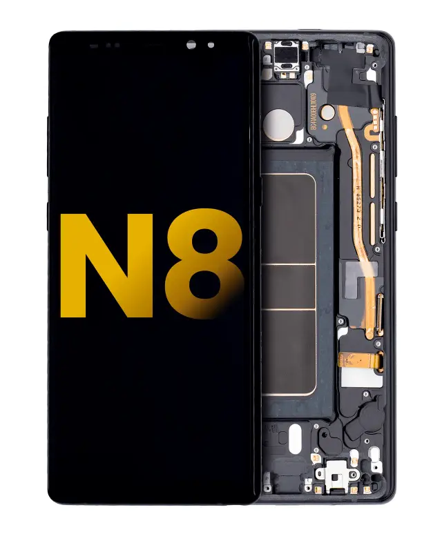 Écran OLED avec châssis pour Samsung Galaxy Note 8 (reconditionné, noir minuit)