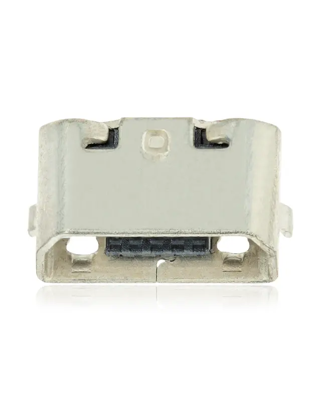 Connecteur de charge à souder — format Micro B, 5 broches, 2 points de fixation (C031)