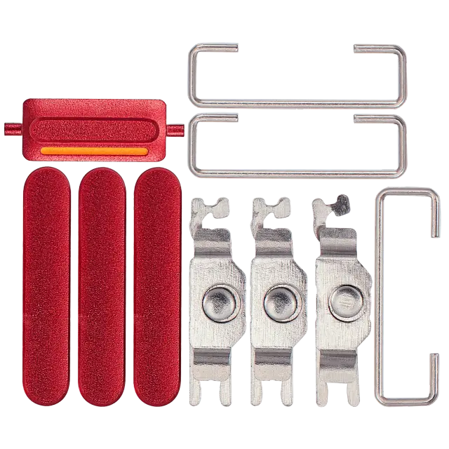 Jeu de boutons power et volume pour Apple iPhone SE (2022) (rouge)