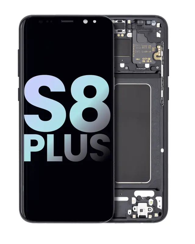 Écran OLED avec châssis pour Samsung Galaxy S8 Plus (pack service origine, noir minuit)