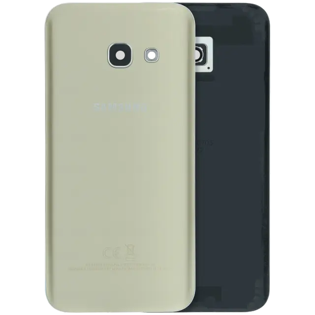 Vitre arrière pour Samsung Galaxy A3 (A320 / 2017) (pack service origine, or)