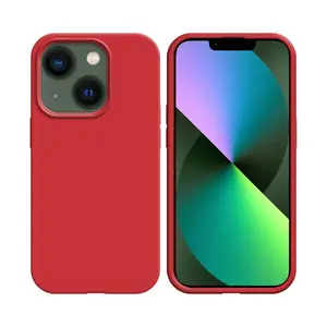 Coque Silicone Compatible pour Apple iPhone 13 (#14) Rouge