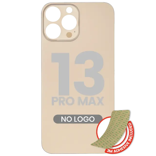 Vitre arrière pour Apple iPhone 13 Pro Max (No Logo / Large Camera Hole, or)