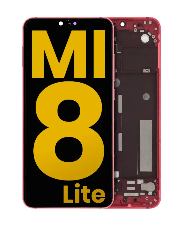 Écran LCD avec châssis pour Xiaomi Mi 8 Lite (reconditionné, Twilight Gold)
