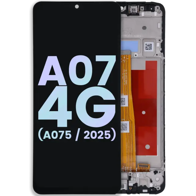 Écran LCD avec châssis pour Samsung Galaxy A07 4G (A075 / 2025) (pack service origine, toutes couleurs)