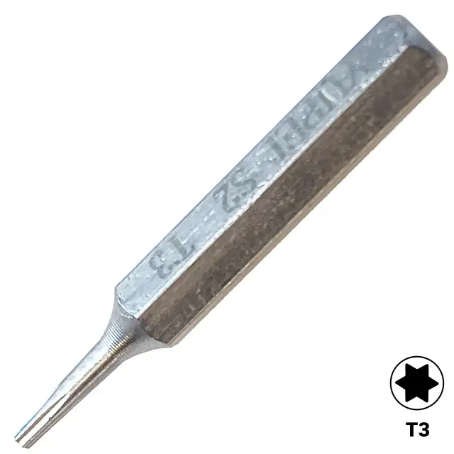 Embout de tournevis en acier S2 Torx T3