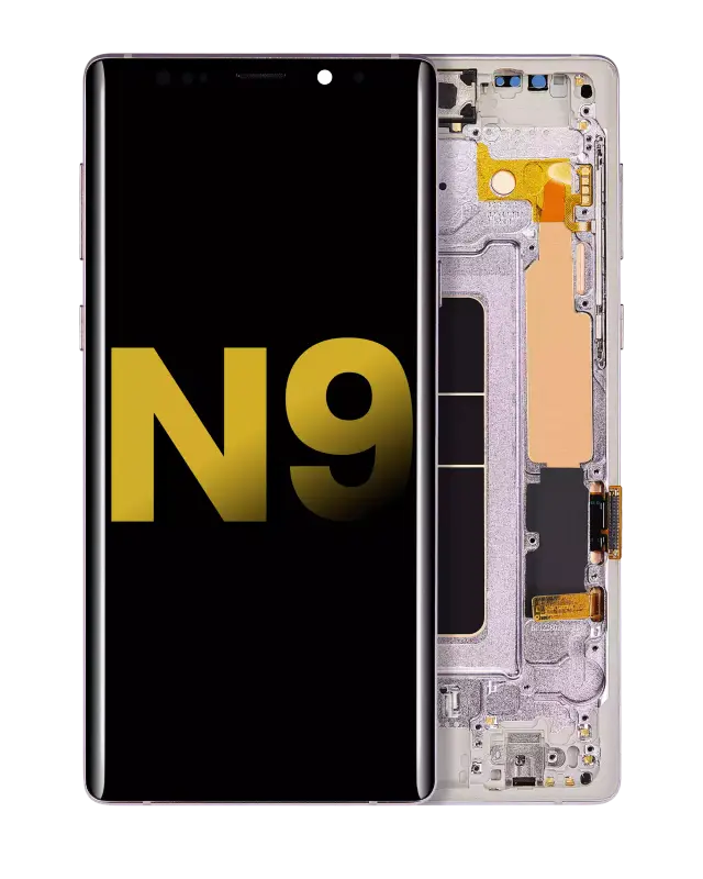 Écran OLED avec châssis pour Samsung Galaxy Note 9 (reconditionné, Lavender Purple)