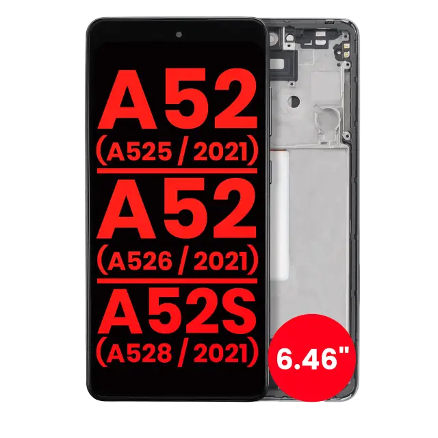 Écran pour Samsung Galaxy A52 4G (A525 / 2021) / A52 5G (A526 / 2021) / A52S 5G (A528 / 2021) (6.46") (compatible premium, Awesome Black)