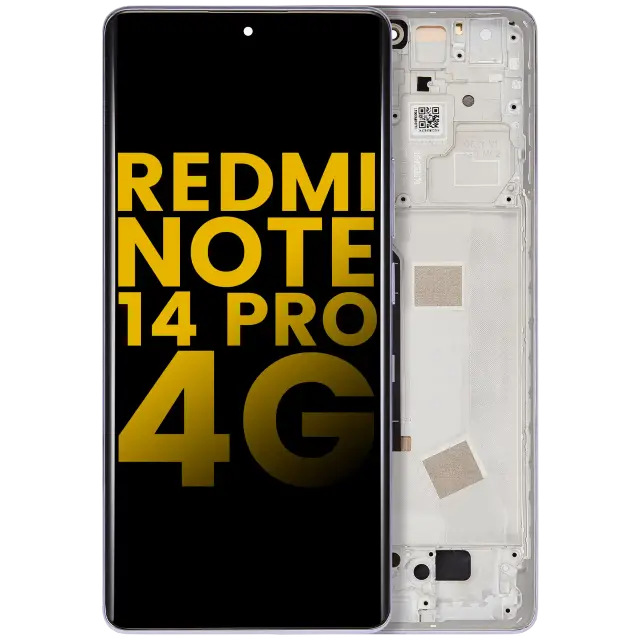 Écran OLED avec châssis pour Xiaomi Redmi Note 14 Pro 4G (reconditionné, Aurora Purple)