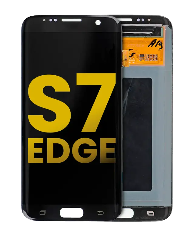 Écran OLED sans châssis pour Samsung Galaxy S7 Edge (All Models, reconditionné, noir)