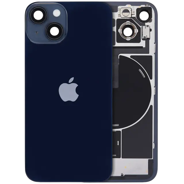 Vitre arrière avec MagSafe, NFC et nappe flash pour Apple iPhone 14 (origine, minuit)