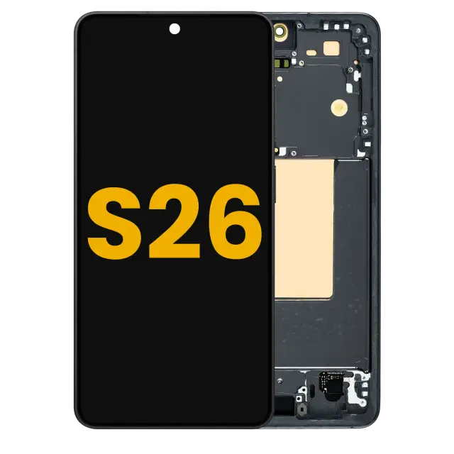 Écran OLED avec châssis pour Samsung Galaxy S26 5G (version US & internationale, reconditionné, noir)