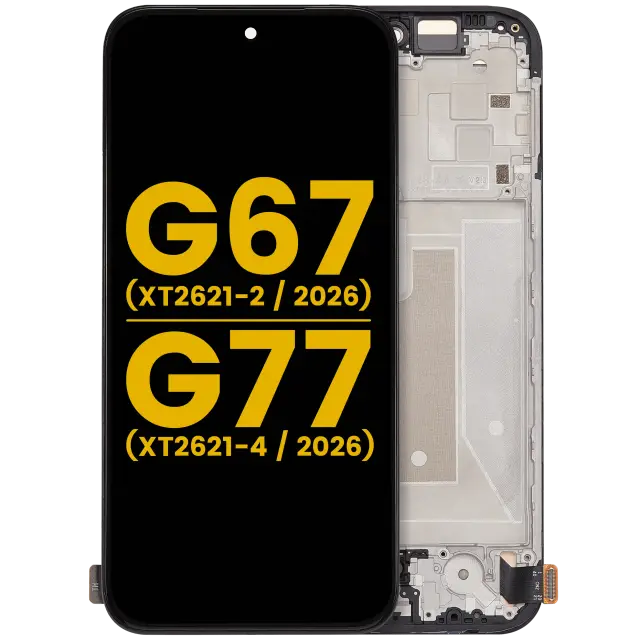 Écran OLED avec châssis pour Motorola G67 (XT2621-2 / 2026) / G77 (XT2621-4 / 2026) (reconditionné, toutes couleurs)
