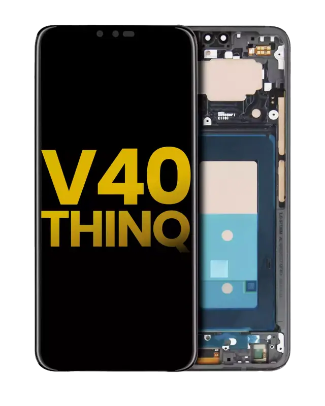 Écran OLED avec châssis pour LG V40 ThinQ (reconditionné, Platinum Gray)
