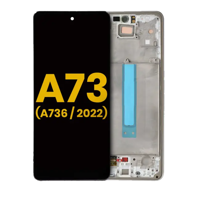 Écran OLED avec châssis pour Samsung Galaxy A73 5G (A736 / 2022) (reconditionné, blanc)
