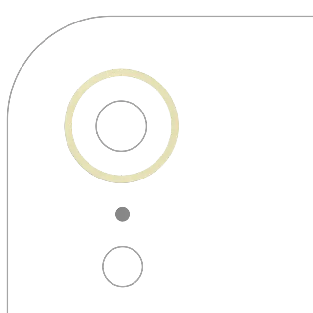 Anneau de contour de caméra arrière pour Apple iPhone XR (jaune, lot de 10)