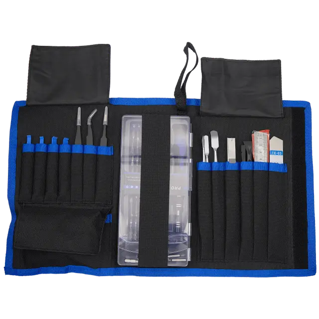 Kit d’outils de réparation électronique 80-en-1 avec pochette de transport
