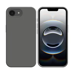 Coque Silicone Compatible pour Apple iPhone 16e (#34) Gris Foncé