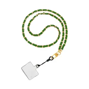 Tour de Cou Universel pour Smartphone en Cuir A19 Vert