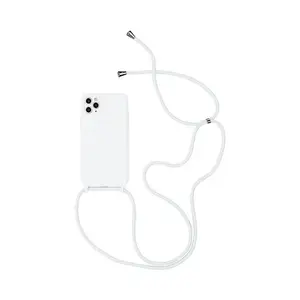 Coque Silicone avec Cordon Apple iPhone 15 Pro (07) Blanc